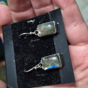 Vintage Elegant Silver/Labradorite Earrings